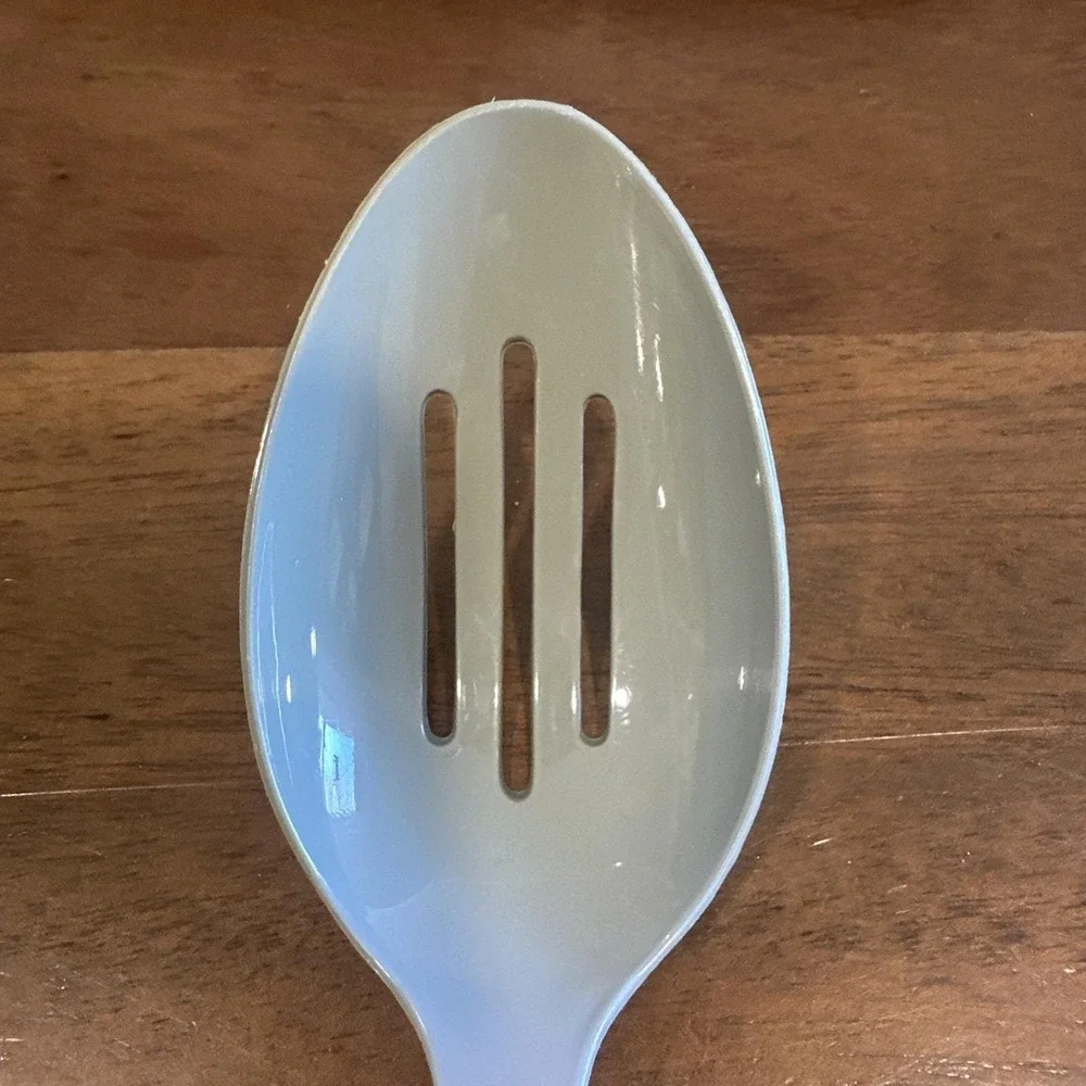 Vintage Ekco Plastic Nylon Spoons Cooking Slotted Blue 11
